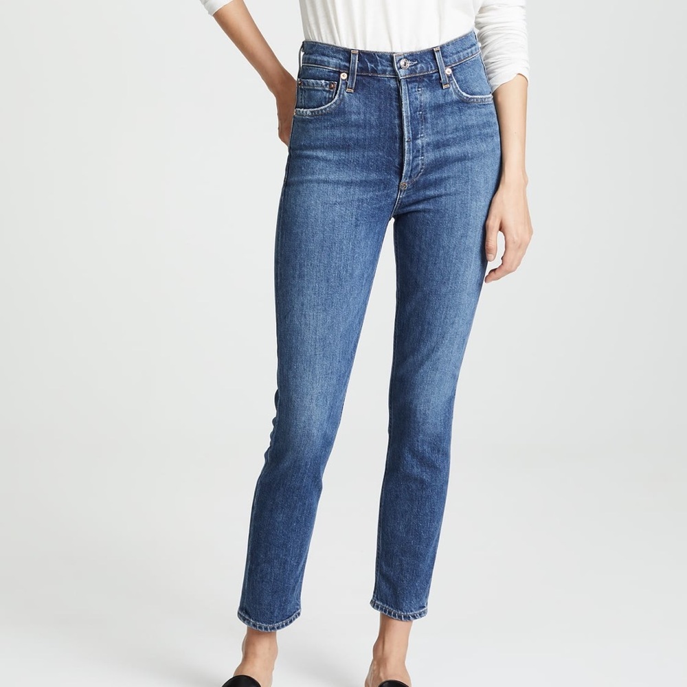 Agolde Nico High Rise Slim Fit- Subdued Color